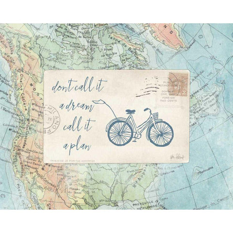 Travel Posts I Black Modern Wood Framed Art Print with Double Matting by Pertiet, Katie