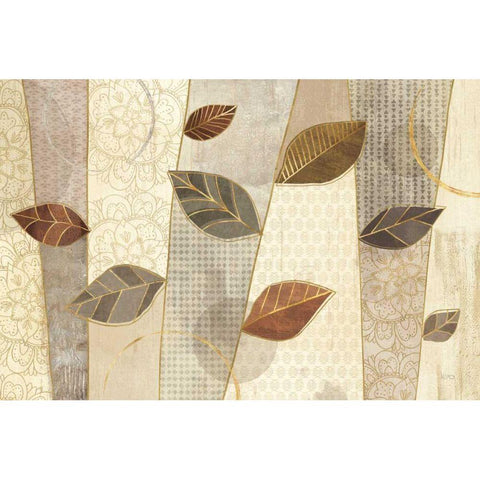Bohemian Leaves I Neutral White Modern Wood Framed Art Print by Charron, Veronique