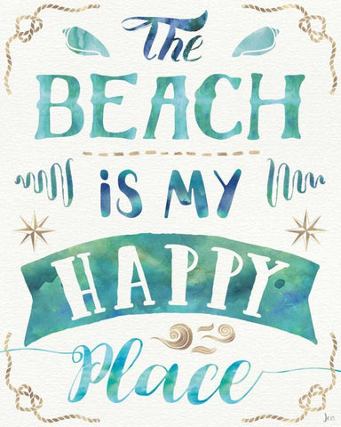 Love and the Beach II Black Ornate Wood Framed Art Print with Double Matting by Aiken, Jess