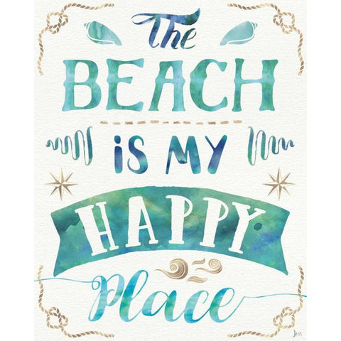 Love and the Beach II Black Modern Wood Framed Art Print by Aiken, Jess