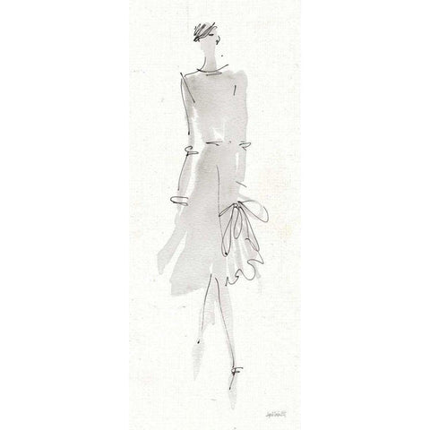 La Fashion I Gray White Modern Wood Framed Art Print by Tavoletti, Anne