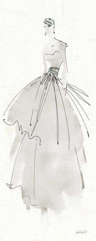 La Fashion II Gray Black Ornate Wood Framed Art Print with Double Matting by Tavoletti, Anne