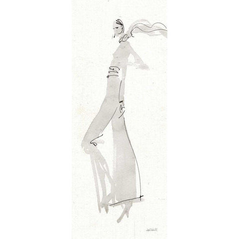 La Fashion III Gray Black Modern Wood Framed Art Print with Double Matting by Tavoletti, Anne