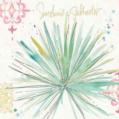 Palm Passion V Black Modern Wood Framed Art Print with Double Matting by Tavoletti, Anne