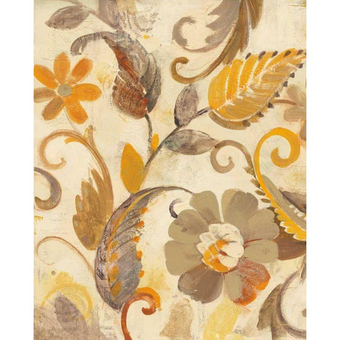 Autumn Garden II Light Gold Ornate Wood Framed Art Print with Double Matting by Hristova, Albena