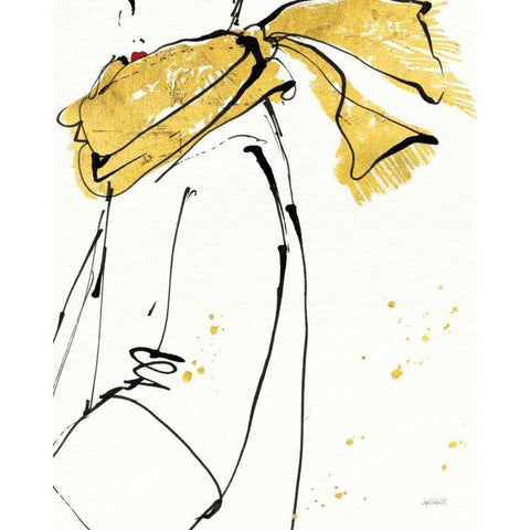 Fashion Strokes II Gold Ornate Wood Framed Art Print with Double Matting by Tavoletti, Anne