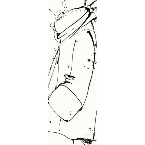 Fashion Strokes VI Black Modern Wood Framed Art Print by Tavoletti, Anne