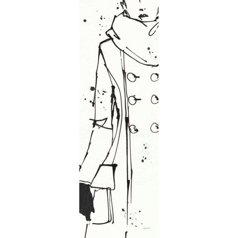 Fashion Strokes VII White Modern Wood Framed Art Print by Tavoletti, Anne