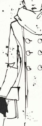 Fashion Strokes VII Black Ornate Wood Framed Art Print with Double Matting by Tavoletti, Anne