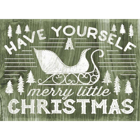 Rustic Holiday II Black Modern Wood Framed Art Print with Double Matting by Marshall, Laura