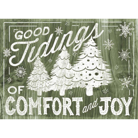 Rustic Holiday III Black Modern Wood Framed Art Print with Double Matting by Marshall, Laura