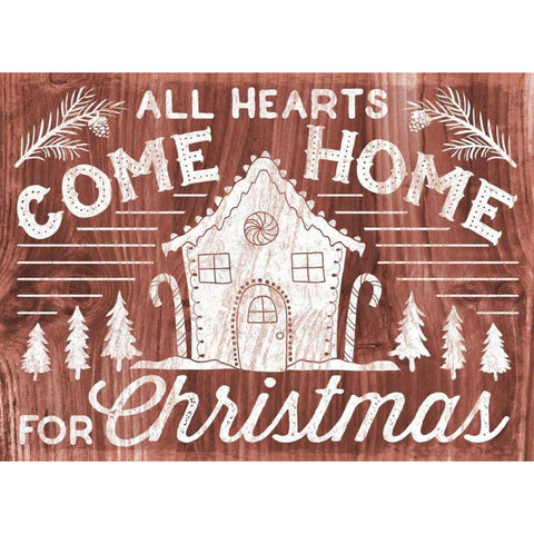 Rustic Holiday IV Black Modern Wood Framed Art Print with Double Matting by Marshall, Laura