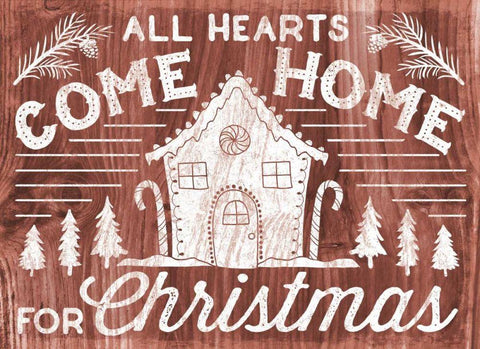 Rustic Holiday IV White Modern Wood Framed Art Print with Double Matting by Marshall, Laura