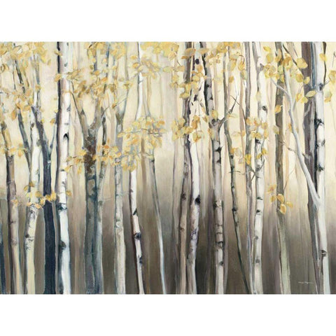 Golden Birch III Black Modern Wood Framed Art Print by Hageman, Marilyn