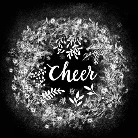 Frosty Cheer White Modern Wood Framed Art Print by Urban, Mary