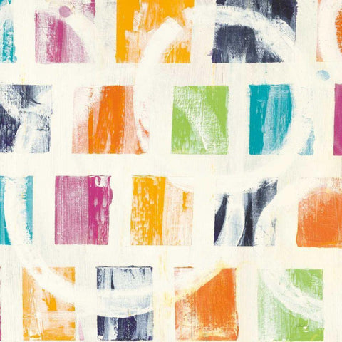 Color Block II Crop White Modern Wood Framed Art Print by Wild Apple Portfolio