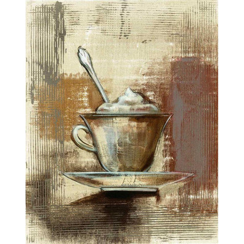 Cafe Classico III Neutral Gold Ornate Wood Framed Art Print with Double Matting by Vassileva, Silvia