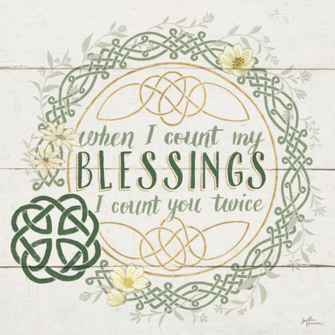 Irish Blessing II Black Modern Wood Framed Art Print with Double Matting by Penner, Janelle
