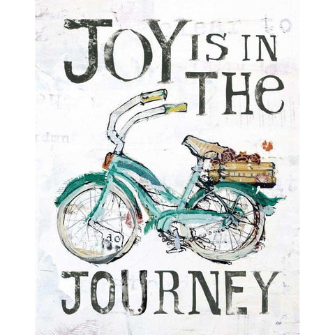 Joy is in the Journey Black Modern Wood Framed Art Print with Double Matting by Day, Kellie