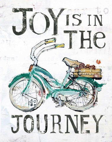 Joy is in the Journey Black Ornate Wood Framed Art Print with Double Matting by Day, Kellie