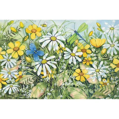 Garden Beauty Black Modern Wood Framed Art Print with Double Matting by McKenna, Kathleen Parr