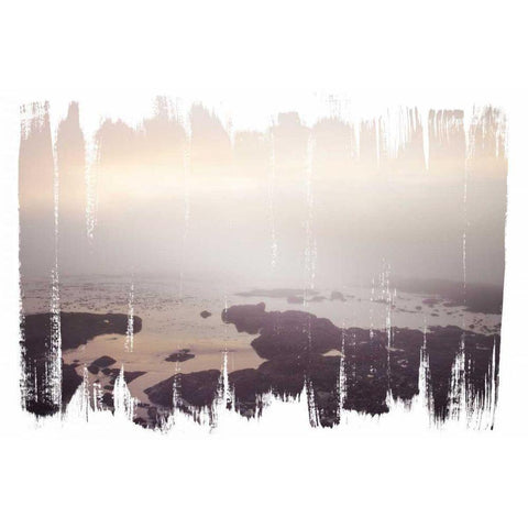 Painted Seaside I Black Modern Wood Framed Art Print with Double Matting by Marshall, Laura