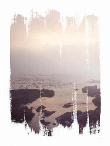 Painted Seaside II White Modern Wood Framed Art Print with Double Matting by Marshall, Laura