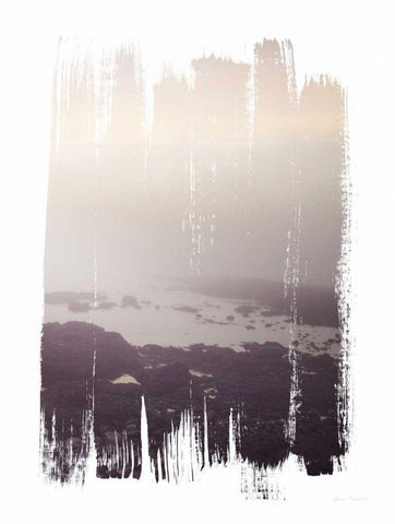 Painted Seaside III Black Ornate Wood Framed Art Print with Double Matting by Marshall, Laura