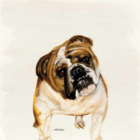 Fergi White Modern Wood Framed Art Print by Ducklow, Patsy