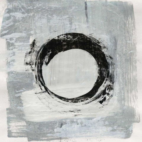 Zen Circle I Crop Black Modern Wood Framed Art Print by Averinos, Melissa