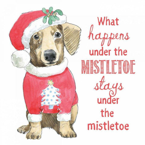 Glamour Pups Christmas III Black Modern Wood Framed Art Print with Double Matting by Grove, Beth