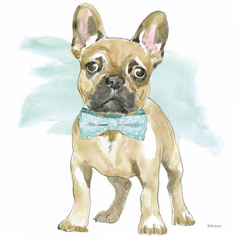 Glamour Pups XI Black Modern Wood Framed Art Print by Grove, Beth