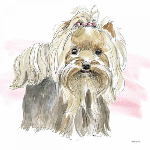 Glamour Pups XII Black Modern Wood Framed Art Print with Double Matting by Grove, Beth