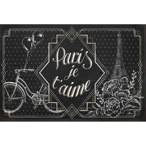 Vive Paris III White Modern Wood Framed Art Print by Penner, Janelle