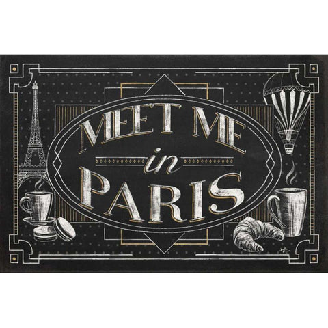 Vive Paris IV Black Modern Wood Framed Art Print with Double Matting by Penner, Janelle