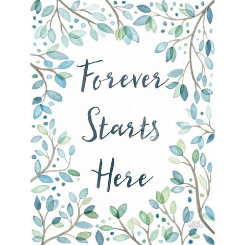 Enchanted Forest II White Modern Wood Framed Art Print by Marshall, Laura