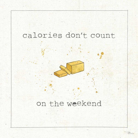 Calorie Cuties I White Modern Wood Framed Art Print by Pela Studio