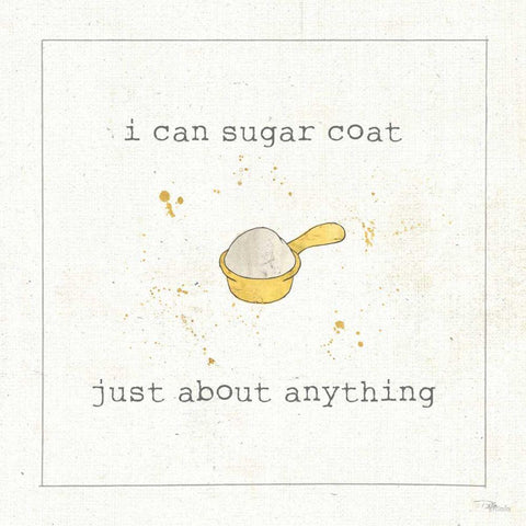 Calorie Cuties V White Modern Wood Framed Art Print with Double Matting by Pela Studio