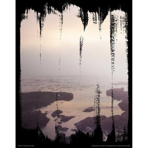 Painted Seaside II on Black Gold Ornate Wood Framed Art Print with Double Matting by Marshall, Laura