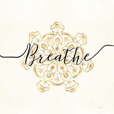 Namaste II White Modern Wood Framed Art Print with Double Matting by Charron, Veronique