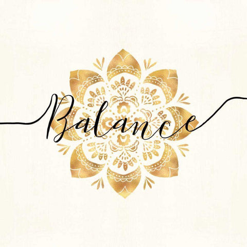 Namaste IV White Modern Wood Framed Art Print with Double Matting by Charron, Veronique