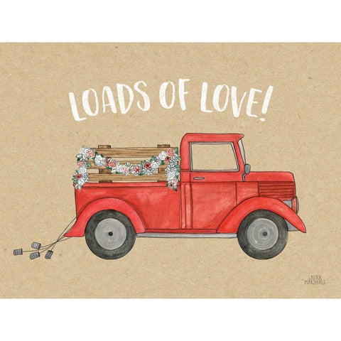 Loads of Love I Black Modern Wood Framed Art Print with Double Matting by Marshall, Laura
