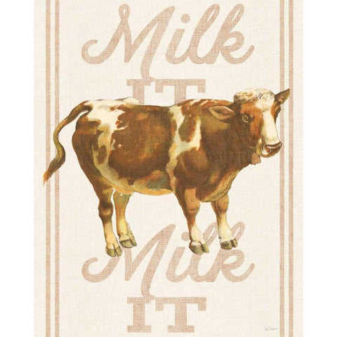 Milk it Milk it White Modern Wood Framed Art Print by Schlabach, Sue