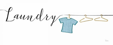 Wash and Dry I White Modern Wood Framed Art Print with Double Matting by Charron, Veronique
