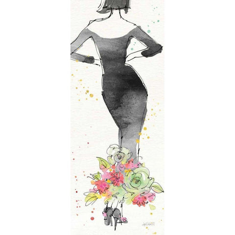 Floral Fashion I Gold Ornate Wood Framed Art Print with Double Matting by Tavoletti, Anne