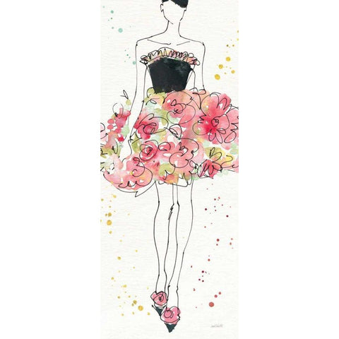 Floral Fashion II Gold Ornate Wood Framed Art Print with Double Matting by Tavoletti, Anne