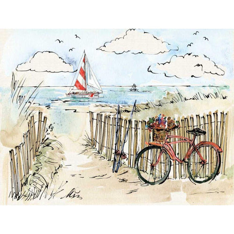 Coastal Catch VI Gold Ornate Wood Framed Art Print with Double Matting by Tavoletti, Anne