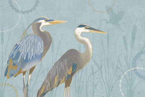 By the Shore I White Modern Wood Framed Art Print with Double Matting by Charron, Veronique