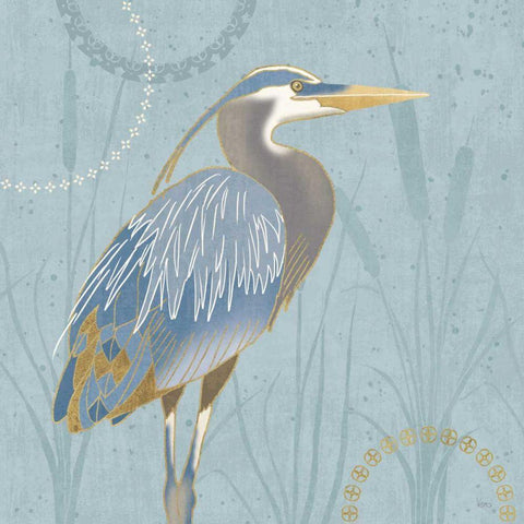 By the Shore II Gold Ornate Wood Framed Art Print with Double Matting by Charron, Veronique