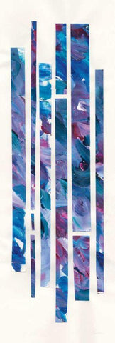 Ribbons of Jewels II White Modern Wood Framed Art Print with Double Matting by Rhue, Piper